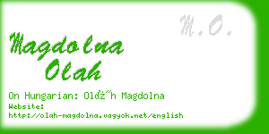 magdolna olah business card